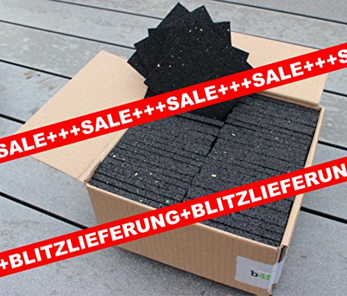 400 Stück Profi Terrassenpads 100 x 100 x 8mm, Balken Auflagepads, Unterkonstruktion, Bautenschutzmatte, Gummipad, Unterlage, Terrassenbau, WPC, BPC, Gummigranulat