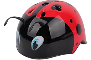 kowaku Casque de vélo pour Enfants Coccinelle 3D, Casque de Cyclisme sur Route avec Boucle réglable, Casque de vélo Confortable pour garçons et Filles