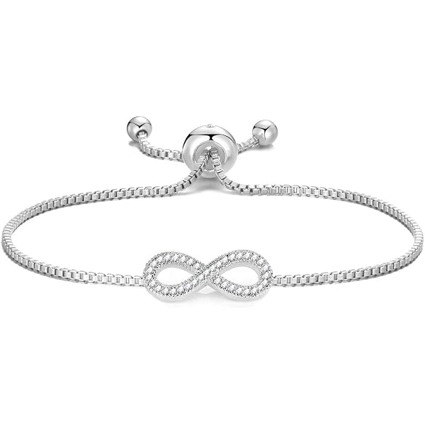 Bracciale Amicizia Cuore Pavé Oro Rosa – Cristalli Zirconia Regolabile Philip Jones