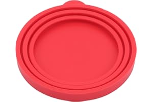 ZYYXB Pet Food Can Cover Universal Silicone Cat Dog Food Can Lids Can Covers For Pet Food Canned Food Lid For Dog And Cat 1 Fit 3 Standard Size (Red)