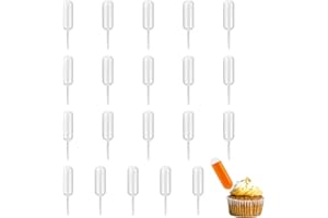 BAOSROY Pipette Graduée,Pipette Plastique,Pipettes Jetables,Pipette Compte Goutte,Pipette Graduée Plastique,Pipette Transfert pour Mélanger le Parfum,4ML, (20PC-4ML)