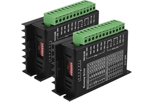 OUYZGIA Controlador de Motor Paso a Paso TB6600, 4A 9-42V, para Controlador de Motor Paso a Paso Nema 17/23/34, Controlador de Motor Paso a Paso CNC Híbrido, Versión Mejorada-2 pcs