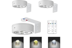 MIOBLUE Picture Light with Remote Control, Magnetic Painting Light, Battery Operated, Dimmable Timer Art Display Light with 3 Lighting Modes for Dartboard Frame Picture Portrait, Pack of 3