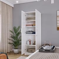 Wakefit Wardrobe | 1 Year Warranty | Cupboard, Wooden Almirah for Clothes, Wardrobe Wooden, Twill 2 Door Without Mirror, No D