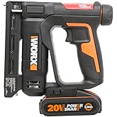 WORX WX843 20Volt/2.0Ah. Professional 6-14mm Stapler with Li-ion Rechargeable and 15mm Nailer + 3500pcs Replacement Stapler and Nail