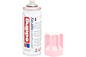 edding 5200 spray permanent - rose pastel mat - 200 ml - peinture acrylique pour peindre ou décorer verre, métal, bois, céramique, plastique, toile - peinture acrylique en aérosol