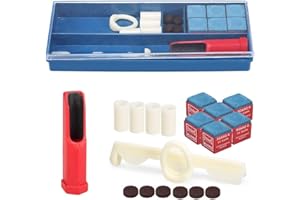 GURXI Billar Accesorios Kit Reparacion de Taco de Billar Puntas de Tacos Billar Puntas de Billar Juegos Puntas rígidas de Taco de Billar para Taco de Billar Taco de Billar Accesorios de Billar de Cuero