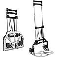 LELYFIT Lightweight Foldable Truck & Tolley Carts with Telescoping Handle, Foldable for Easy Storage with 360 Degree Swivel Wheels for Luggage, Travel, Shopping, Auto, Moving and Office Use