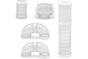 Hey_you Hamster Tube Set, Transparente Gebogene Rohr Haustierkäfig Tunnel DIY Kreative Verbindung Tunnel Übungsspielzeug Für Maus Hamster Ratte Und Andere Kleine Tiere