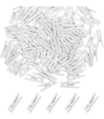 25 Mini Pinces à Linge En Bois - 2,5 Cm, Parfait Pour Déco Ou Bricolage