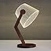 Produktbild ADM-LC: Büro - Lampe,3D Lampe-Wecker aus Holz Walnut und PMMA, 500 Lumen, Herstellung Handbuch, 23 cm,USB Recharge