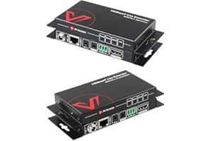 V AV ACCESS AV Access 4K HDMI Extender (HDBaseT) hasta 70m (230 pies), UHD 4K@60Hz/30Hz HDR10 y 3D, Gestión EDID, CEC, HDCP 2.2, PoE Bidireccional + IR + RS232, Latencia Cero sobre Cat5e/6a/7, Enchufar y Usar