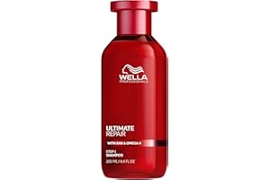 Wella Professionals Ultimate Repair Shampoo for Damaged Hair - With AHAs and Omega 9 to Rebuild and Strengthen Hair, and Metal Purifier Detox Technology - 100ml, 250ml, 1L