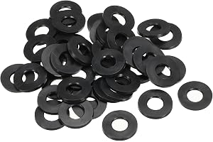 PATIKIL M6 gummi brickor gummitätning rund, 40 stycken 6 mm ID 16 mm OD 1,5 mm tjocka platta brickor set tätningsgummi för kr