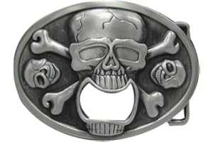 YONE Xwest Oval Skull Bottle Opener Belt Buckle