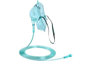 STAYPROTECH Oxygen mask with 2.1m Long tubing, Boosts Oxygen & enhances Oxygen Therapy, Comfortable Fit, Adjustable Strap & Soft PVC Material. Oxygen mask for Home use, (Adult Size)