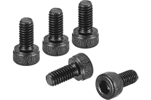 DTGN M3-0,5x6 Bulloni per Viti a Testa Esagonale - 50 Pezzi - Buoni per Bici da Strada, Bici da Montagna, Auto,- Viti Metriche a Testa Esagonale in Acciaio Carbonio, Nero