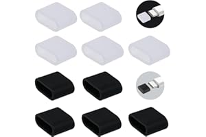 AzureRay 10 Unidades Tapon USB Tipo C Antipolvo - Tapones Protector USB-C para Smartphone/Tablet/Laptop - Cubierta Protectora contra Polvo y Humedad (Negro+Transparente)
