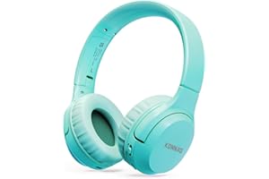 KONNAO Auriculares Inalámbricos para Niños de 60 Horas, Plegables con Micrófono, Limitador de Volumen 85 dB/94 dB, Auriculares Inalámbricos y con Cable, Auriculares Supraaurales para Niños y Adultos
