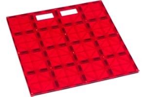 Playmags: Trwała Super Building stabilizator płytek 12x12 z uchwytem Easy Play, Wielka dodać do wszystkich zestawów Magnet kafelki, współpracuje ze wszystkimi wiodącymi markami (kolory mogą się zmieniać)