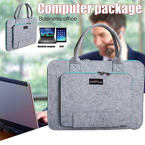 Sidiou Gruppe Mode Laptop Tasche Tablet PC Paket Laptop-Hülle wasserdichtes Gewebe Tasche Mode Laptop Tasche Tablet PC Paket Laptop-Hülle wasserdichtes Gewebe Tasche (14 Zoll, grau) - 8