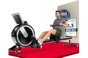 ‎SPORTSTECH Sportstech PROwer Rudergerät für Zuhause, 32 Stufen Magnetwiderstand, LED Display, Dual Slide Rail, Bluetooth App kompatibel, leise, Ganzkörpertraining, Tablethalterung, vertikal verstaubar