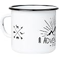 MUGSY Emaille-Tasse Mit Lagerfeuer-Motiv – Dein Perfekter Camping-Begleiter!