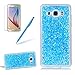 Produktbild Girlyard Silikon Glitzer Hülle für Samsung J7 (2016) J710, Luxus Variable Farbe Pailletten Muster Shinning Case Weiche TPU Bling Backcover Ultra Dünn Flexibel Rubber Etui und Anti Rutsch Kratzfeste Schutzhülle für Samsung Galaxy J7 2016 - Blau