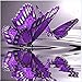 Produktbild Igemy 30*30cm Schmetterling Blumen Diamant Stickerei 5D Diamant DIY Malerei Kreuz Stich Kunsthandwerk (30*30cm)