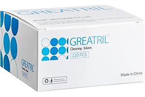 ‎GREATRIL 240 Stück Reinigungstücher Kleine Größe 6 cm x 6 cm - Greatril Alco Reinigung tücher mit Reisegröße für Hörgeräte/Unterwegs/Handy/iPad/Maus/Türgriff/Brille/Tablet/Computer/Laptop