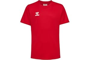 hummel Essential Jersey Sportshirt Kinder - Sport Shirt Mädchen und Jungen - Trikot - T-Shirt Kurzarm - Atmungsaktiv & Schnelltrocknend - aus 100% Recyceltem Polyester