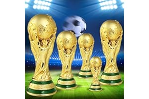 AMMICCO Trofeo d'oro di calcio Trofeo di Coppa del Mondo Replica Coppa del Mondo Collezione di souvenir di decorazioni per la casa ufficio regali per i fan