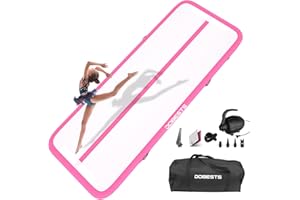 DOBESTS Air Tracking Mat - Tappetino da ginnastica, altezza 10-20 cm, gonfiabile, misura 2/3/4/5/6/7/8 m, con pompa ad aria elettrica