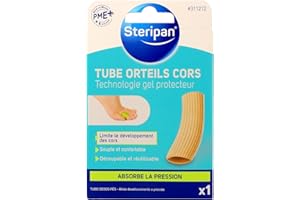 Steripan - Tube Orteils Protecteurs Cors - Découpable, Discret et Confortable - Technologie Gel Protecteur - x1 Tube