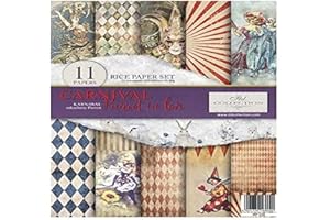 ITD Collection Carta di Riso, Multicolore (Carnival Pierrot in Love), 29.7 x 21 cm