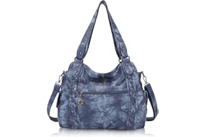 Angel Barcelo Roomy Fashion Hobo Womens Handbags Ladies Purse Satchel Shoulder Bags Tote Washed Leather Bag