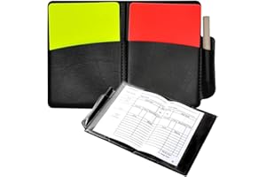 FRXVUC Fußball Sport Schiedsrichter Karten-Set mit PCV Rote Karte Gelbe Karte, Scorebooks, Stiftezubehör und Tasche, Perfekt Für FußBallspiel Schulsport
