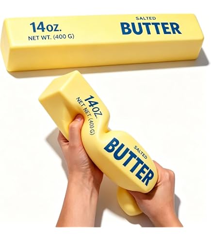 Squishy Beurre 10x5 Cm – Balle Anti-stress Douce, Jouet Fidget, Relaxant Pour Enfants Et Adultes