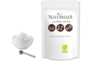 ‎NATURELLIA Naturellia Hyaluron-säure-pulver HOCHMOLEKULAR für Tiere als Nahrungsergänzungsmittel zu Oralen Einnahme