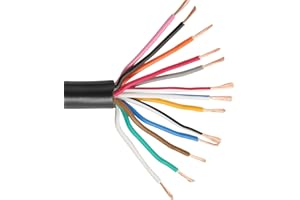 ETUKER Cavo per Veicolo 13 Poli 10M Cavo Elettrico per Rimorchio,Cavo a 13x0.5mm² Rotondo Adatto per Rimor