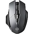 inphic Mouse Bluetooth wireless multi-dispositivo silenzioso ricaricabile (Tri-Mode: BT 5.0/4.0+2.4G), portatile, ergonomico 