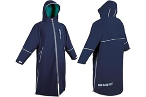 Two Bare Feet | Hi-Vis Equestrian Changing Robe | Waterproof, Windproof, Fleece-Lined Coat for Horse Riding & Outdoor Use