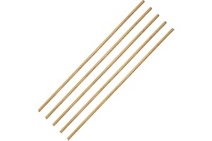 LIFESTYLE COMFORT LTD Wooden Broom Handle Stick for Floor Mop, Brush - 4ft (48 inches) Long x 15/16" (23/24mm) Diameter - Pole for Rake, Hoe or Broom (Pack of 5)