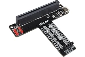 HALJIA T-Typ GPIO Erweiterungsplatine für BBC Micro:bit T Adapter Breakout Board Programmierbares STEM Lernkit Kompatibel mit BBC Micro:bit V2, V1 Controller Board (ohne Micro:bit)