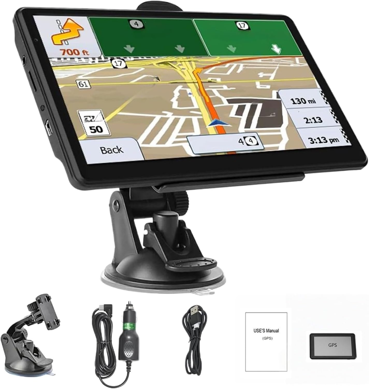 Fracix Sat Nav, Hgv Sat Nav with Voice Guidance, 7 Inch and 9 Inch GPS Navigator Device for Cars, Trucks and Buses with Touch Screen (7 Inch)