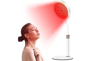 HOTTOERAK Red Light Lamp for Neck, 660nm Red Light Lamp with Base, LED Red Light for Neck, Hands, Face