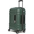 uppercase Bullet (Medium) 66 Cms, Check-In Trolley Bag, Hardsided Luggage Anti-Scratch 8 Wheel Luggage, Tsa Lock & Anti-Theft Zippers, Suitcase For Men & Women, 2000 Days Warranty (Green, Spinner)