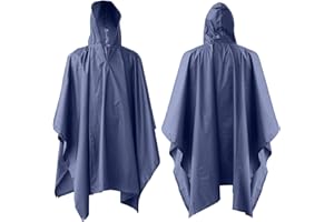 ElifeAcc Waterproof Poncho Multifunctional Rain Poncho Adult Waterproof for Outdoor Activities