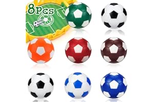 KUAOWT Biliardino da Tavolo 32mm, 8 Pezzi Professionale - Palline Calcio Balilla Colorate per Bambini e Adulti - Ricambio