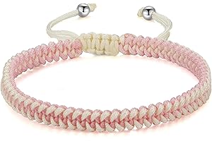 JENDEAR SHINE Bracelet en Corde Tressée Femmes Hommes, Filles Garçons Anniversaire Amitié Couple Cadeaux Bijoux Faits à la Main Corde Noire Corde Rouge